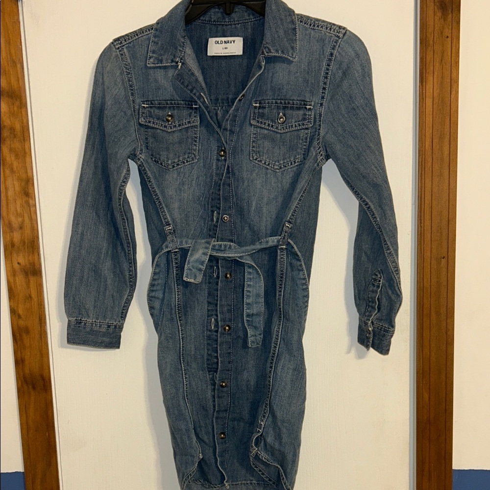 Old Navy Blue Denim Casual Dress